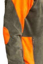 Ανδρική μπλούζα polar fleece με φερμουάρ Iraklis χρώματος χακί-πορτοκαλί  IRK-86 - Image 3