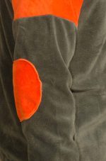 Ανδρική μπλούζα polar fleece με φερμουάρ Iraklis χρώματος χακί-πορτοκαλί  IRK-86 - Image 4
