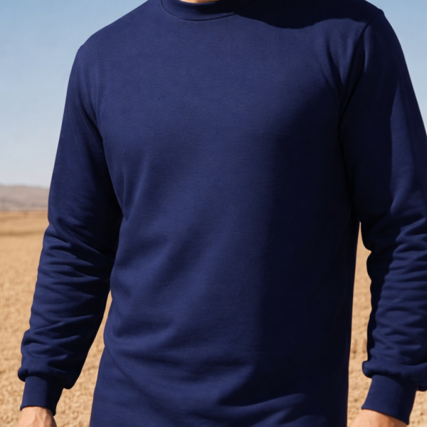 Ανδρική μπλούζα φούτερ λαιμοκοψη iraklis μπλέ irk 73