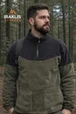 ΜΠΛΟΥΖΑ ΜΕ ΦΕΡΜΟΥΑΡ polar fleece 320gr ΧΑΚΙ ΜΑΥΡΟ κωδ. irk 87
