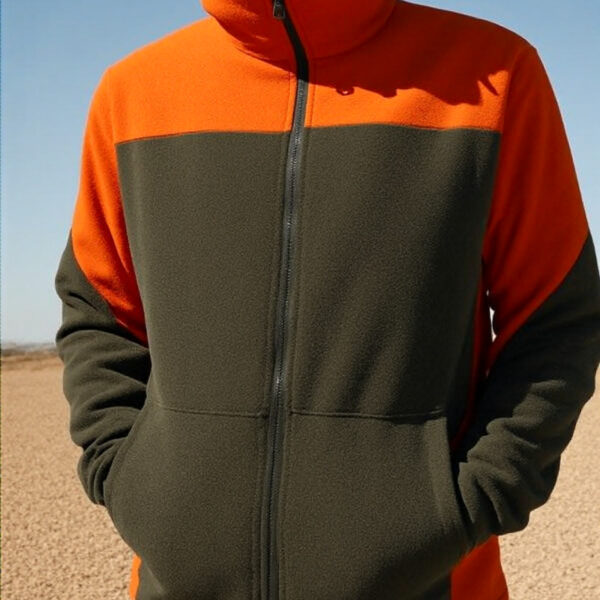 ΖΑΚΕΤΑ polar fleece 350gr ΧΑΚΙ ΠΟΡΤΟΚΑΛΙ κωδ. irk 88