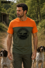 ΜΠΛΟΥΖΑΚΙ t shirt ΔΙΧΡΩΜΟ ΧΑΚΙ ΠΟΡΤΟΚΑΛΙ /ΑΓΡΙΟΓΟΥΡΟΥΝΟ κωδ. irk 124