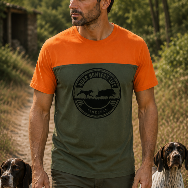 ΜΠΛΟΥΖΑΚΙ t shirt ΔΙΧΡΩΜΟ ΧΑΚΙ ΠΟΡΤΟΚΑΛΙ /ΑΓΡΙΟΓΟΥΡΟΥΝΟ κωδ. irk 124