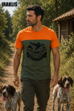 ΜΠΛΟΥΖΑΚΙ t shirt ΔΙΧΡΩΜΟ ΧΑΚΙ ΠΟΡΤΟΚΑΛΙ /ΑΓΡΙΟΓΟΥΡΟΥΝΟ κωδ. irk 124