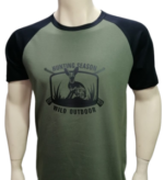 ΜΠΛΟΥΖΑΚΙ t shirt ΔΙΧΡΩΜΟ ΧΑΚΙ ΜΑΥΡΟ / ΛΑΓΟΣ κωδ. irk 132