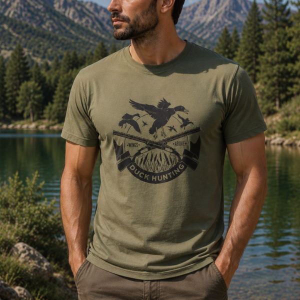 Μπλουζάκι t shirt Χακί “Πάπια” | irk 252