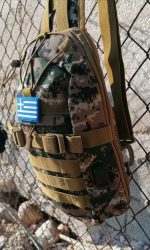 Τσαντάκι στήθους Tactical 7 lt digital green camo με usb / κωδ. IRK-274 - Image 2