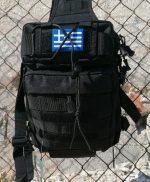 Τσαντάκι στήθους Tactical 12 lt μαυρο με usb / κωδ. IRK-272 - Image 2