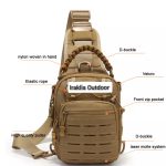 Τσάντακι στήθους cross body αδιάβροχο Army Tactical  μαυρο  κωδ. IRK-344 - Image 6