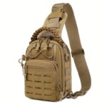 Τσάντακι στήθους cross body αδιάβροχο Army Tactical  μπεζ . κωδ. IRK-405