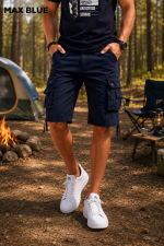 Βερμούδα cargo ανδρικη μπλε navy κωδ mb002navy
