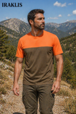 ΜΠΛΟΥΖΑΚΙ t shirt ΔΙΧΡΩΜΟ ΧΑΚΙ ΠΟΡΤΟΚΑΛΙ / κωδ. irk 62