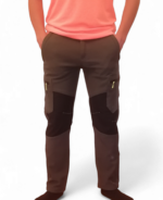 Αδιάβροχο ελαστικό παντελόνι Softshell χακί -μαυρο με επένδυση fleece/ κωδ. M2305khaki - Image 2