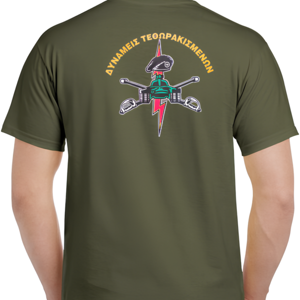 T-shirt Ελλήνικου στρατού Χακί  (Δυνάμεις Τεθωρακισμένων Τ7651) τυπωμένο. κωδ. IRK-383