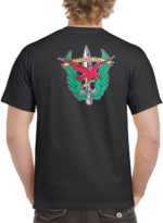 T-shirt Ελλήνικου στρατού Μαύρο (Ο Τολμών Νικά τυπωμένο Τ7655)  κωδ. IRK-375