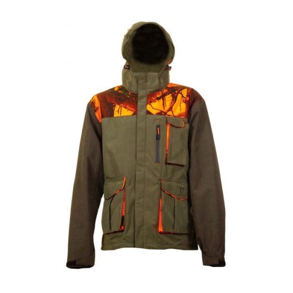 Τζάκετ Αδιάβροχο και Στεγανό toxotis active wear Χακί orange camo κωδ. t0x 1000c
