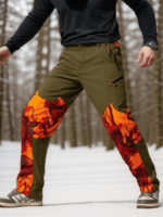 ΝΕΟ ΠΑΝΤΕΛΟΝΙ ΚΥΝΗΓΙΟΥ ΑΔΙΑΒΡΟΧΟ soft shell ΧΑΚΙ orange camo toxotis κωδ. tox spo2