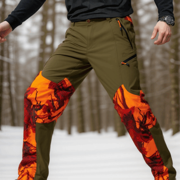 ΝΕΟ ΠΑΝΤΕΛΟΝΙ ΚΥΝΗΓΙΟΥ ΑΔΙΑΒΡΟΧΟ soft shell ΧΑΚΙ orange camo toxotis κωδ. tox spo2