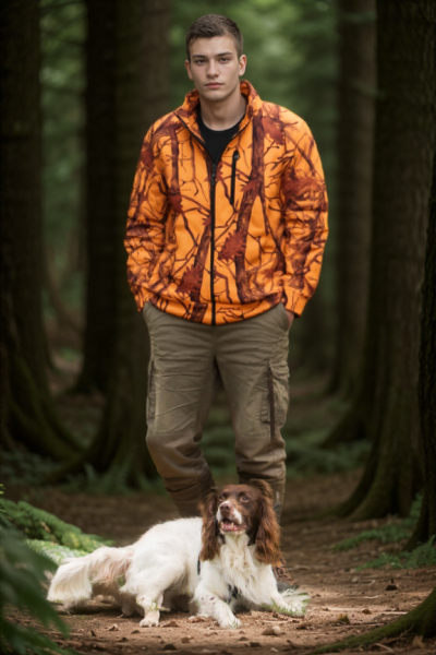 Ζακέτα fleece “iraklis” – orange camo (200g) irk 461
